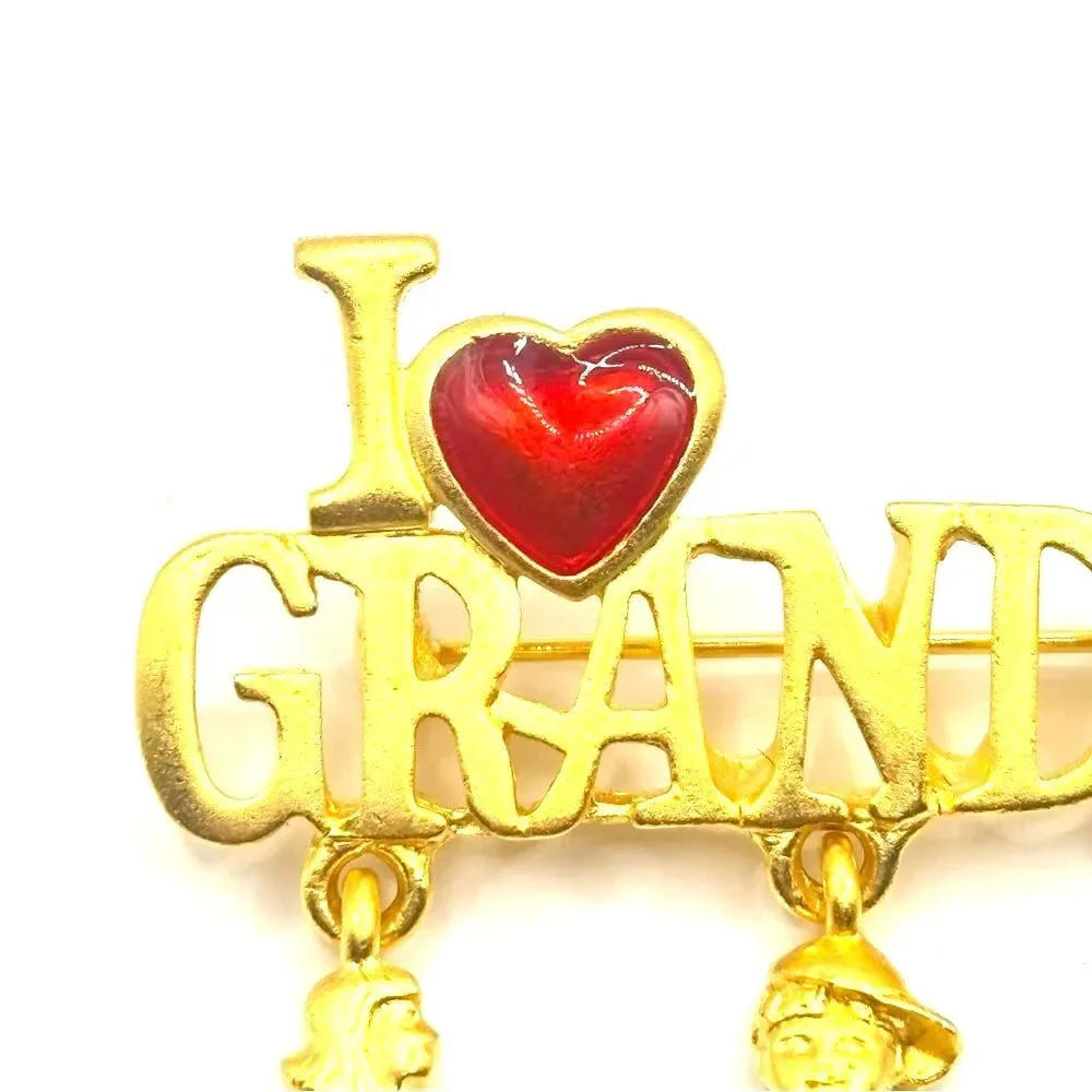 Danecraft Gold 'I Love Grandpa' Brooch Pin